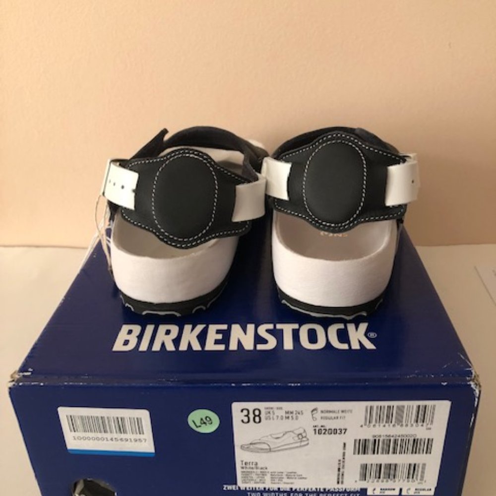 Birkenstock Terra Nappa leather black sandal. Exquisite. Size: 7, 10, 38 - Picture 10 of 13